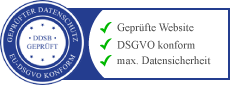 DSGVO konform Datenschutz geprüft